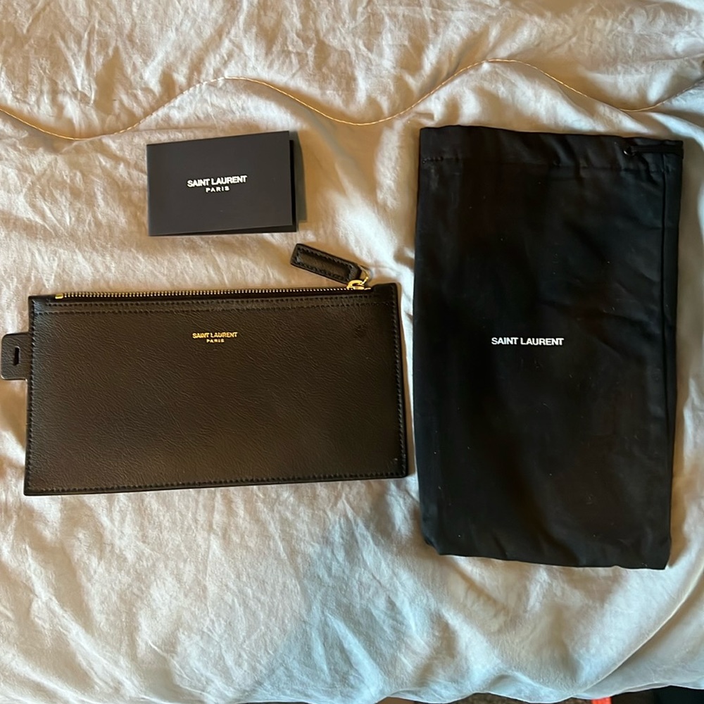 Black authentic YSL wallet